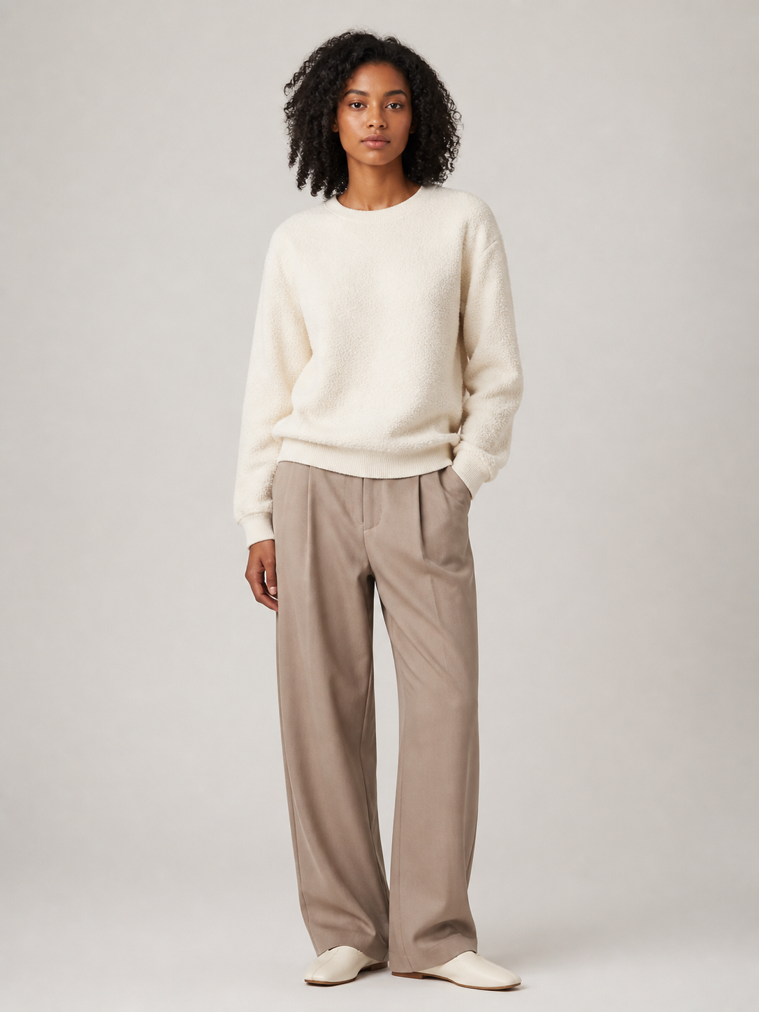 Dokulu Bisiklet Yaka Sweatshirt
